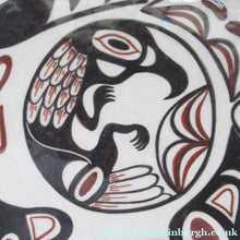 Load image into Gallery viewer, 1970s David Lambert Raven Inside Killer Whales Decorative Plate. Vancouver Canada
