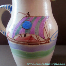 Load image into Gallery viewer, Honiton Pottery Jug with Viking Galleon Design
