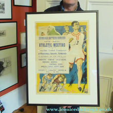Load image into Gallery viewer, RARE. Vintage SCOTTISH ATHLETICS POSTER. Edinburgh Southern Harriers Interest. Colour Lithograph Published in 1926
