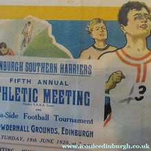 Load image into Gallery viewer, 1920s Edinburgh Southern Harriers Original Poster
