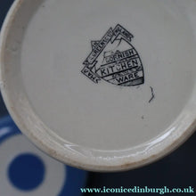 Load image into Gallery viewer, Rarer 1930s TG Green CORNISHWARE Tall Lidded Canister for TAPIOCA. 5 1/2 Inches in Height. Black Shield Mark

