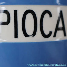 Load image into Gallery viewer, Rarer 1930s TG Green CORNISHWARE Tall Lidded Canister for TAPIOCA. 5 1/2 Inches in Height. Black Shield Mark

