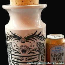 Load image into Gallery viewer, Rarer 1960s Portmeirion Storage Cannister with Dolphin Motif &amp; Original Cork Lid
