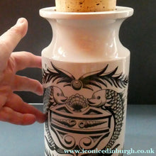 Load image into Gallery viewer, Rarer 1960s Portmeirion Storage Cannister with Dolphin Motif &amp; Original Cork Lid
