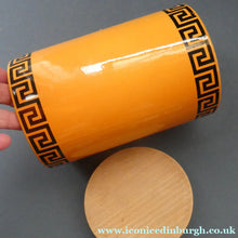 Load image into Gallery viewer, Rarer 1960s Portmeirion Storage Pot  in Tangerine Colour with Dolphin Motif &amp; Original Wooden Lid
