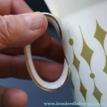 Load image into Gallery viewer, Rarer 1970s GREENWAY Pattern Bone China Coffee Set. Designed by John Russell for Hostess Tableware
