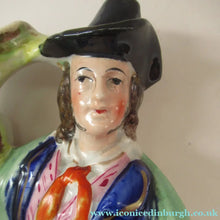 Load image into Gallery viewer, Antique Staffordshire Figurine. Thomas Campbell Poet Old Dog Tray Spill Vase
