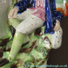 Load image into Gallery viewer, Antique Staffordshire Figurine. Thomas Campbell Poet Old Dog Tray Spill Vase
