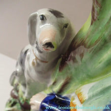Load image into Gallery viewer, Antique Staffordshire Figurine. Thomas Campbell Poet Old Dog Tray Spill Vase
