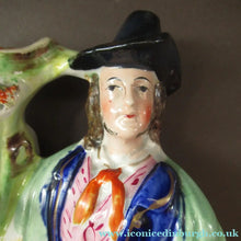 Load image into Gallery viewer, Antique Staffordshire Figurine. Thomas Campbell Poet Old Dog Tray Spill Vase
