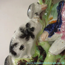 Load image into Gallery viewer, Antique Staffordshire Figurine. Thomas Campbell Poet Old Dog Tray Spill Vase
