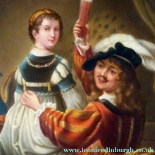 Load image into Gallery viewer, Rembrandt and Saskia ANTIQUE German Porcelain painted PLAQUE. KPM Berlin Style
