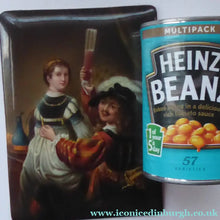Load image into Gallery viewer, Rembrandt and Saskia ANTIQUE German Porcelain painted PLAQUE. KPM Berlin Style
