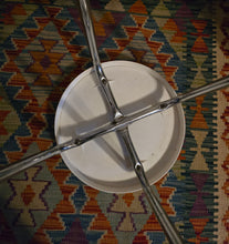 Load image into Gallery viewer, Genuine Vintage 1972 Chair Centre barstools. White Plastic, Tangerine Vinyl and Chrome Legs. THREE AVAILABLE
