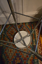 Load image into Gallery viewer, Genuine Vintage 1972 Chair Centre barstools. White Plastic, Tangerine Vinyl and Chrome Legs. THREE AVAILABLE
