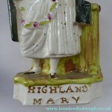 Load image into Gallery viewer, Robert BURNS and HIGHLAND MARY. Large Pair of Antique Victorian Staffordshire Flatback Figurines. Over 13 inches
