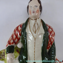 Load image into Gallery viewer, Robert BURNS and HIGHLAND MARY. Large Pair of Antique Victorian Staffordshire Flatback Figurines. Over 13 inches
