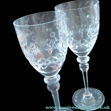Load image into Gallery viewer, Rogaska Tall Red Wine Crystal Glasses Queen Pattern Vintage
