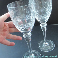 Load image into Gallery viewer, Large Pair of Rogaska Red Wine Queen Crystal Glasses
