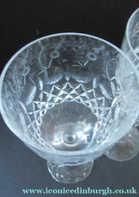 Load image into Gallery viewer, Rogaska Tall Red Wine Crystal Glasses Queen Pattern Vintage
