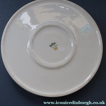 Load image into Gallery viewer, ROSENTHAL. Large 1960s Shallow Console Bowl with Matt Black Interior with Printed Gold Decoration by Hans Theo Baumann. 10 inch Diameter
