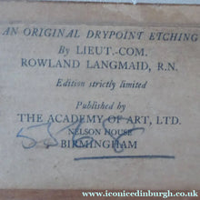 Load image into Gallery viewer, Rowland Langmaid Pencil Signed Etching Newlyn St Michael's Mount Cornwall
