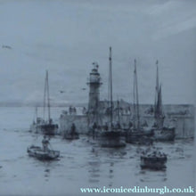 Load image into Gallery viewer, Rowland Langmaid Pencil Signed Etching Newlyn St Michael's Mount Cornwall
