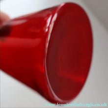 Load image into Gallery viewer, Ruby Red Glass GENIE Vase with Original Hollow Pointed Hand Blown Stopper 
