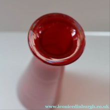 Load image into Gallery viewer, Ruby Red Glass GENIE Vase with Original Hollow Pointed Hand Blown Stopper 
