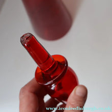 Load image into Gallery viewer, Ruby Red Glass GENIE Vase with Original Hollow Pointed Hand Blown Stopper 

