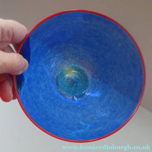 Load image into Gallery viewer, SCANDINAVIAN Art Glass: Large Blue Bowl by Helena Gibson &amp; Two Smaller Ones by Abel Sawe
