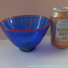 Load image into Gallery viewer, SCANDINAVIAN Art Glass: Large Blue Bowl by Helena Gibson &amp; Two Smaller Ones by Abel Sawe

