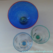 Load image into Gallery viewer, SCANDINAVIAN Art Glass: Large Blue Bowl by Helena Gibson &amp; Two Smaller Ones by Abel Sawe
