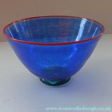 Load image into Gallery viewer, SCANDINAVIAN Art Glass: Large Blue Bowl by Helena Gibson &amp; Two Smaller Ones by Abel Sawe
