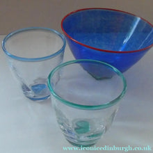 Load image into Gallery viewer, SCANDINAVIAN Art Glass: Large Blue Bowl by Helena Gibson &amp; Two Smaller Ones by Abel Sawe
