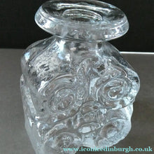 Load image into Gallery viewer, Lars Hellsten Skruf Bottle Vase 1960s Swedish Scandinavian Glass
