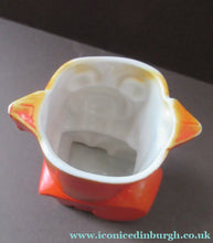 Load image into Gallery viewer, 1920s Antique Porcelain Miniature Vase or Match Holder in the Form on a Bright Orange Art Deco Bulldog
