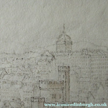 Load image into Gallery viewer, Early 19th Century Panorama of Edinburgh from Calton Hill Pen and Ink Drawing

