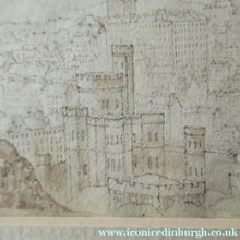Load image into Gallery viewer, Early 19th Century Panorama of Edinburgh from Calton Hill Pen and Ink Drawing
