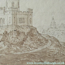 Load image into Gallery viewer, Early 19th Century Panorama of Edinburgh from Calton Hill Pen and Ink Drawing
