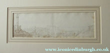 Load image into Gallery viewer, Early 19th Century Panorama of Edinburgh from Calton Hill Pen and Ink Drawing
