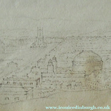 Load image into Gallery viewer, Early 19th Century Panorama of Edinburgh from Calton Hill Pen and Ink Drawing
