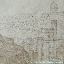 Load image into Gallery viewer, Early 19th Century Panorama of Edinburgh from Calton Hill Pen and Ink Drawing

