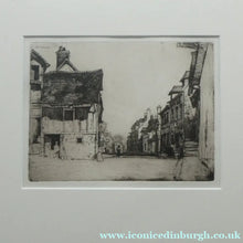 Load image into Gallery viewer, SCOTTISH ART: 1899 D.Y. Cameron Pencil Signed Etching "A Norman Village" (1904)
