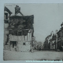 Load image into Gallery viewer, SCOTTISH ART: 1899 D.Y. Cameron Pencil Signed Etching "A Norman Village" (1904)
