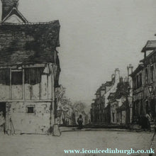 Load image into Gallery viewer, SCOTTISH ART: 1899 D.Y. Cameron Pencil Signed Etching "A Norman Village" (1904)
