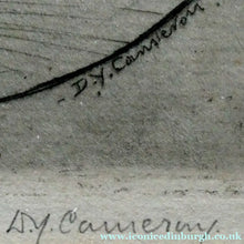 Load image into Gallery viewer, SCOTTISH ART: 1899 D.Y. Cameron Pencil Signed Etching of Newgate (from the London Set) - British Prints
