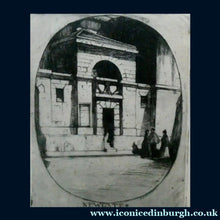 Load image into Gallery viewer, SCOTTISH ART: 1899 D.Y. Cameron Pencil Signed Etching of Newgate (from the London Set)

