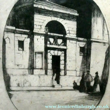 Load image into Gallery viewer, 1899 D.Y. Cameron Pencil Signed Etching of Newgate (from the London Set)
