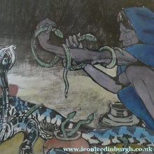Load image into Gallery viewer, 1920s Colour Woodcut by Mabel Allington Royds (1874-1941) THE SNAKE CHARMER
